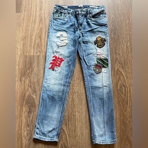 Polo Ralph Lauren Kid’s Distressed Patchwork Jeans